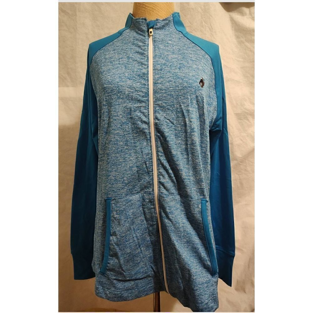 FOOTJOY FJ Women's Brushed Space Dye Mid Layer ELECTRIC BLUE Size Large NWT